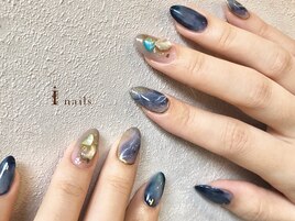 大理石風ネイル