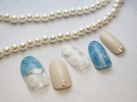 クリアフラワーネイル