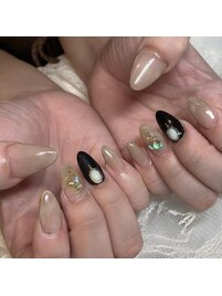 ニュアンスネイル(グレージュ)