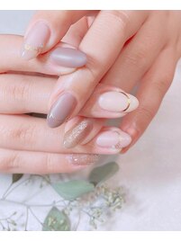 マット&艶ネイル