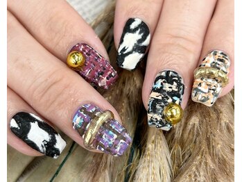 ベーシック ネイルウィザードアカデミー 本厚木店(Basic×NailWizardAcademy)/ツイードネイル