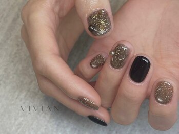ヴィヴィアン ネイル(Vivian nail)/ミラー　ニュアンス