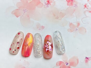 ネイルサロン&スクール ジーナ(GINA)/きらきら×ニュアンスネイル