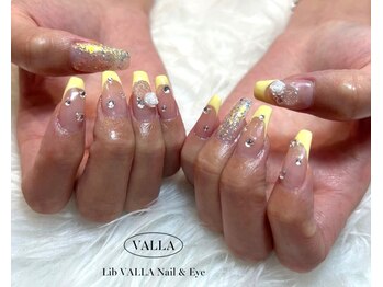 リブヴァラ(Lib Valla)/フレンチネイル/レモンイエロー