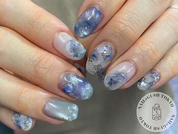 ネイルズガッシュ 溝の口店(NAILs GUSH)/ニュアンス/持ち込み/フィルイン