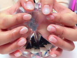 ホワイトラメグラデーション