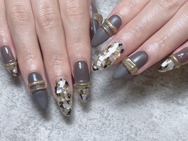 秋にかわいい☆マットネイル