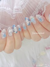 ファラウェイネイル(Faraway nail)/ブルーなチークネイル☆