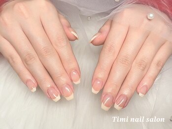 ティミネイルサロン(Timi nail salon)/バイカラーフレンチ ¥6500