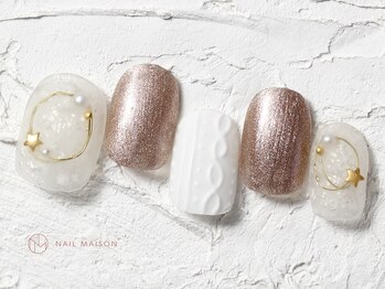 ネイルメゾン 池袋店(NAIL MAISON)/ニットホワイトマット¥10550