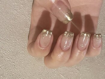 アイネイルズ 天神今泉店(I-nails)/【sana.i】ミラーフレンチネイル