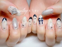 ネイルトップエクル(nail top E CRU)/ネイビーフレンチ