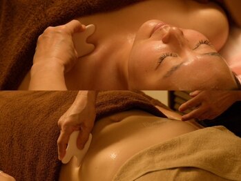 サン(SUN)の写真/かっさ&ハンドボディ+ヘッドコースで全身+頭のデトックスを。滞りを解消し、巡りをよくするメニューです