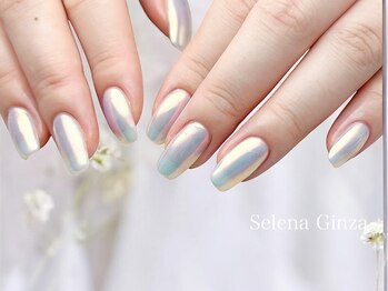 シンプル可愛いミラーネイル