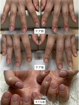 パラスパガーデン センダイ アングゥ(para spa GARDEN sendai ungu)/ネイルケア後→シンプルネイル