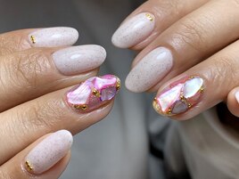 【定額】可愛い石ネイル