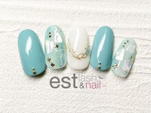 エストラッシュアンドネイル 銀座店(est lash&nail)/ターコイズシェルネイル