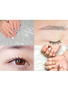 ネイル・アイメニューの同時施術が可能