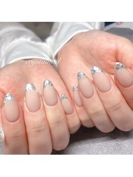 クリスタルネイル ゆめタウン博多店(CRYSTAL NAIL)/ガラスフレンチネイル