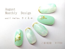 大人の大理石ニュアンスネイル