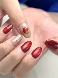 ハートジュエリーネイル
