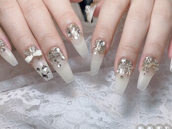 ドールネイル(DOLL NAIL)/きらきらリボン