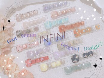 アンフィニ(INFINI)の写真/フットジェルがおすすめ！豊富なメニューで理想の足元へ導くネイルサロン♪