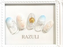 ネイルアンドジュエリーラズリ(Nail＆Jewelry RAZULI)/波と貝パーツが可愛い夏ネイル