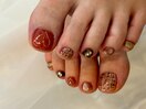 フット nail ツイード　春ネイル