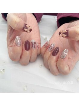 サロンドウイ(salon de OUI)/リボンネイル