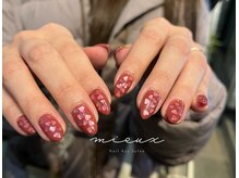 ミュー(mieux)/ピンクハートネイル
