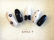 ネイルサロン あかねいろ/リボンネイル　大人シンプル