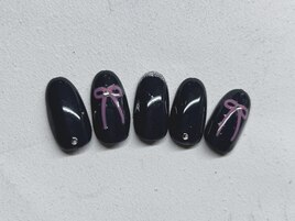 シンプルカラーにリボン♪