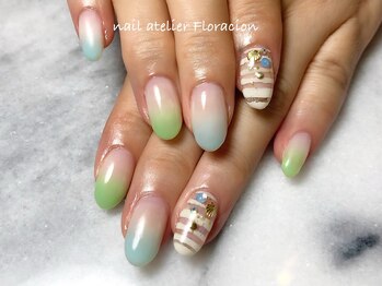 ネイルアトリエ フロラシオン/贅沢アートの褒められネイル92