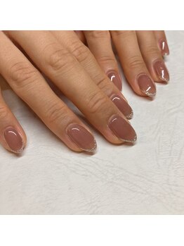 モアネイル(MORE-NAIL)/ちゅるんラメフレンチ