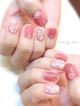ハーティーネイル hearty nail 溝の口店/お花ネイル