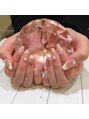 ネイルサロン キュラソー(Curacao)&nbsp;フレンチ×チェックの相性抜群です