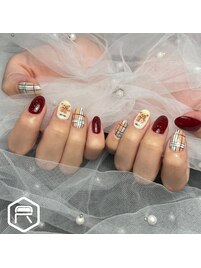 バレンタインネイル