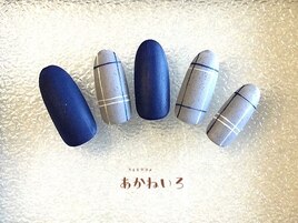 冬色マット　チェックネイル