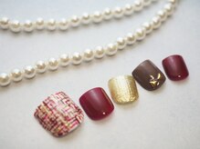 ネイルサロン ブランシュール(Nail Salon Blancheur)/ボルドーツイードネイル