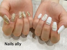 ネイルズアリー 立川店(Nails ally)/ブランドネイル×グリッター×夏