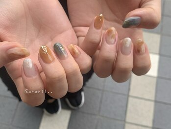 サトリネイルルーム 西宮北口(satori nail room)/はちみつラテ×落ち葉