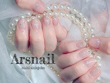 アルスネイル(Ars nail)/ラメがけシンプルネイル