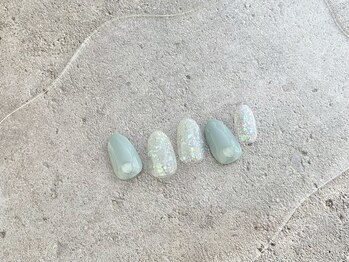 定額￥７０００ラメハートネイル