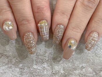 ディーネイル 京橋(D-nail)/【近藤】ツイードネイル**