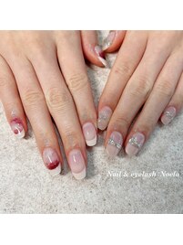 アシメニュアンスアートネイル