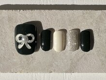 カラ ネイル 中津店(calla nail)/ぷっくりリボン
