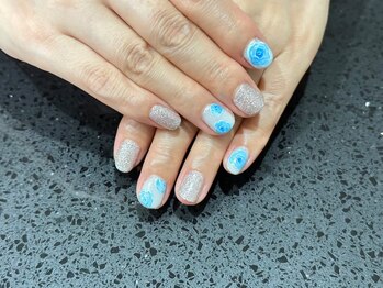 ジェー エス シー ネイル(J.S.C.nail)/お任せデザイン/薔薇ネイル