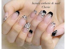 シェリエ(Cherie)/レオパードフレンチ×リボン