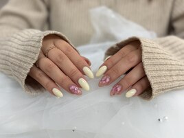 バレンタインネイル